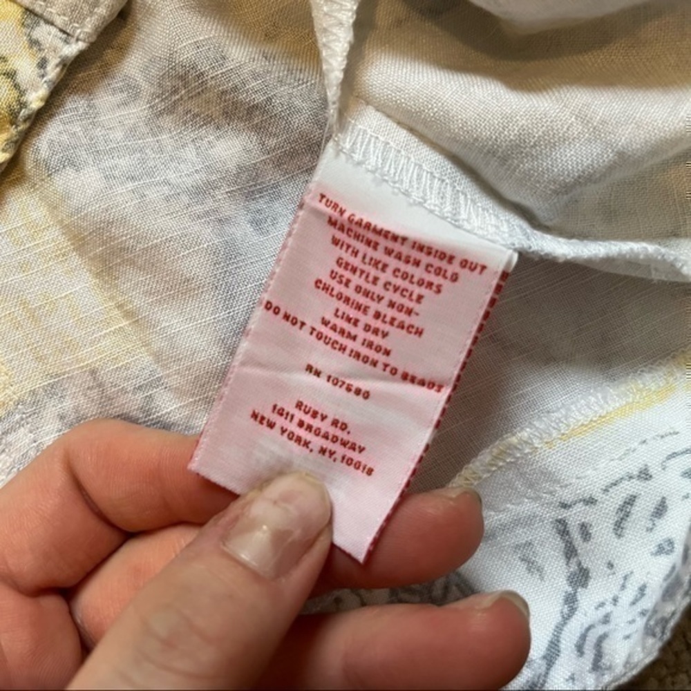 Ruby Rd. Linen beaded dress coat - Picture 9 of 10